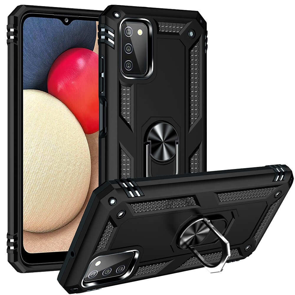 Coque hybride avec anneau pour Samsung Galaxy A03s Coque hybride avec anneau pour Samsung Galaxy A03s